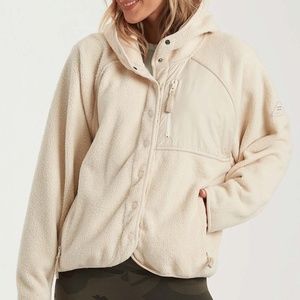 Billabong A/DIV Tofino Fleece Snap Jacket White Cap M